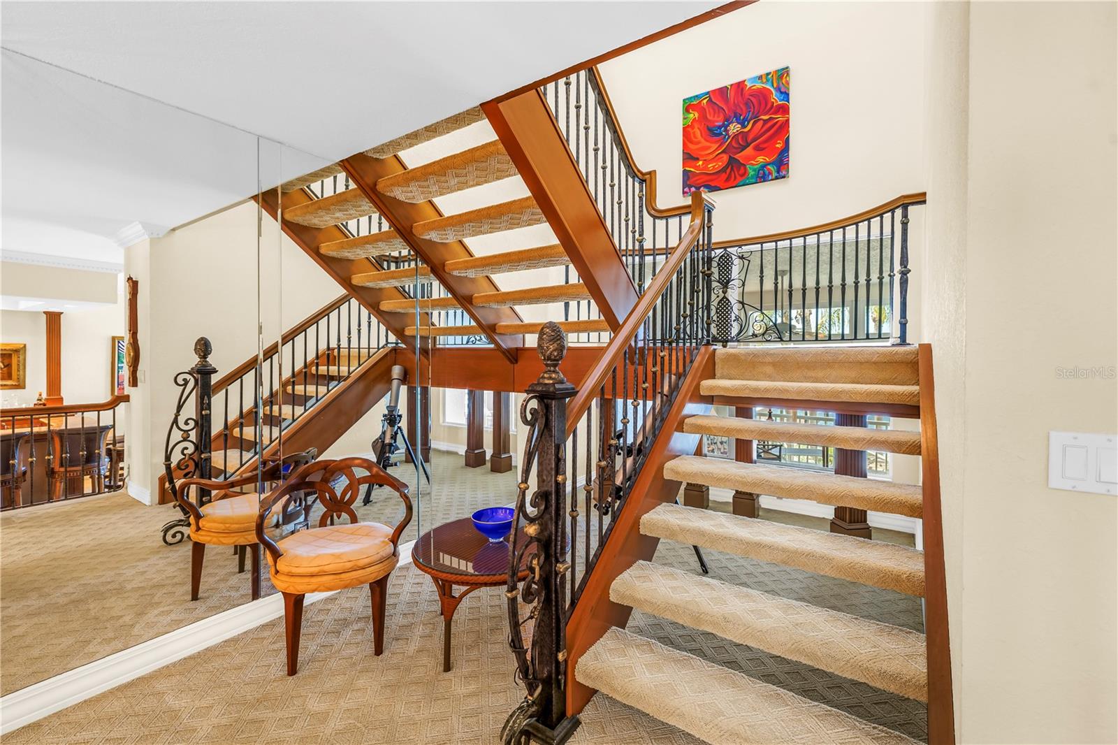 Stairway leading to second floor