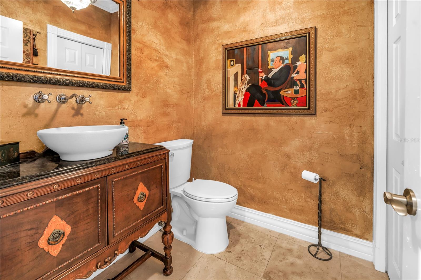 Updated half bath on main level