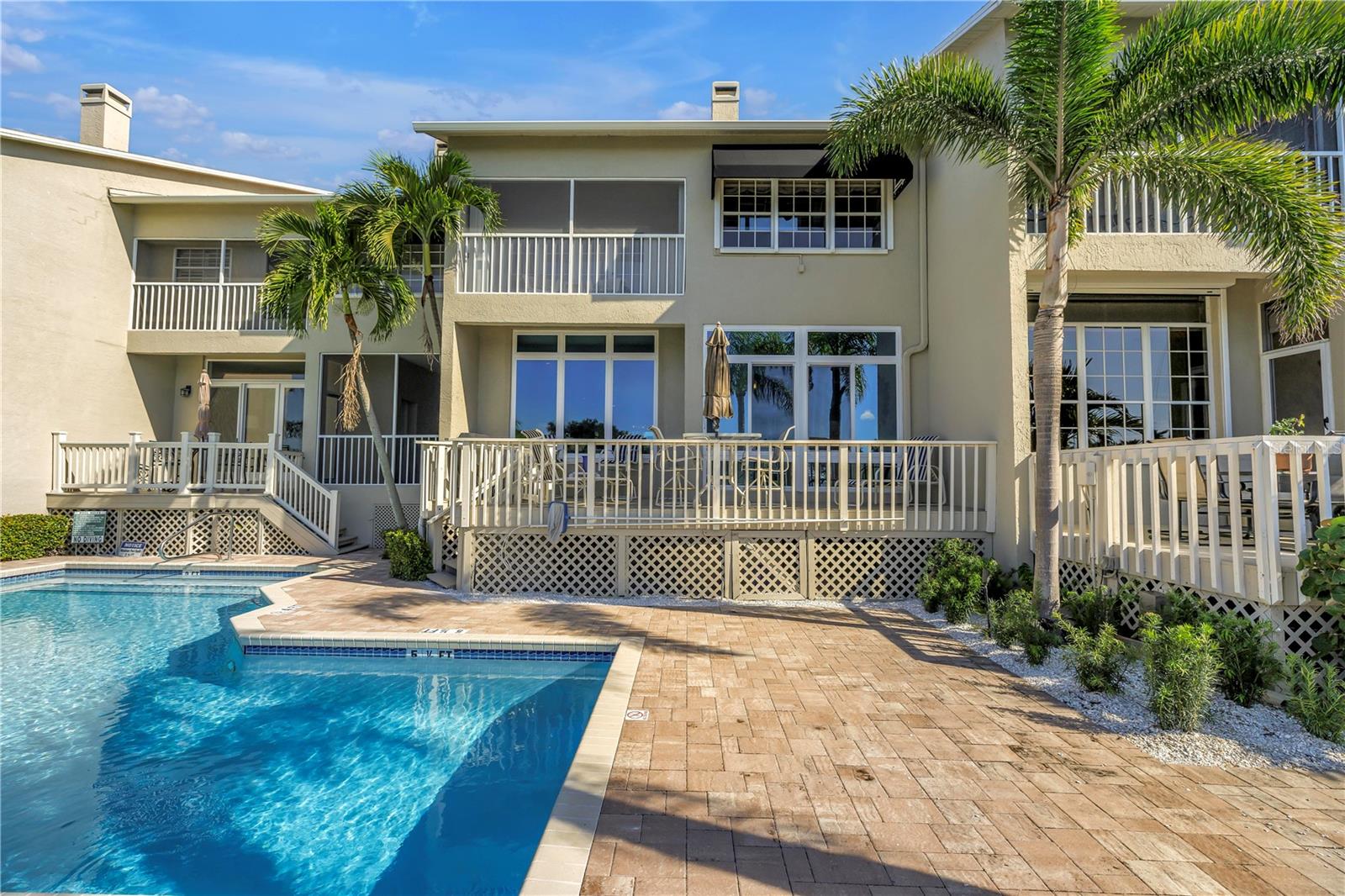 Community Pool and back of townhome