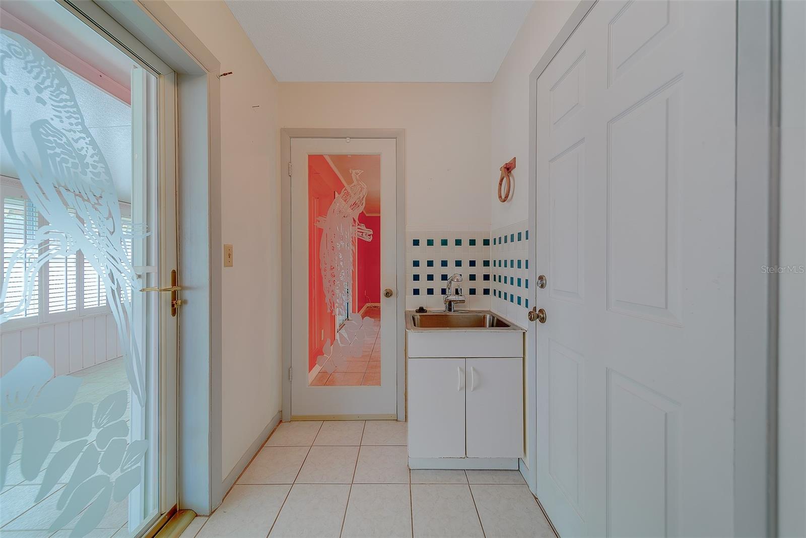 Inside Laundry Room Wash sink