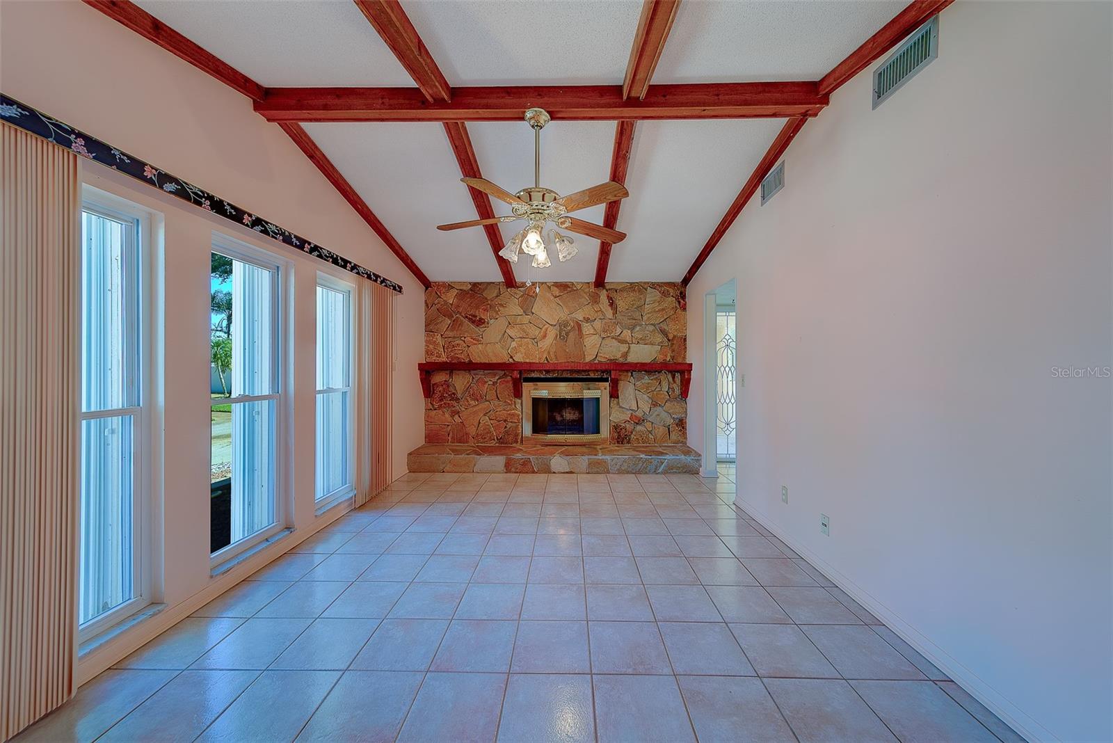 Fireplace in family room