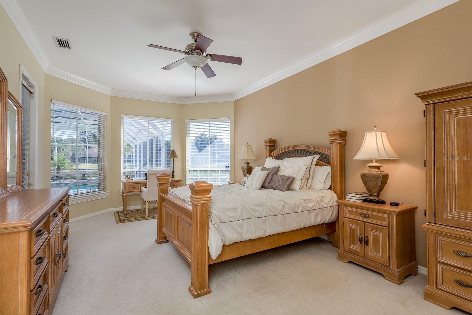 Primary Bedroom with double closet plus oversized closet off bathroom