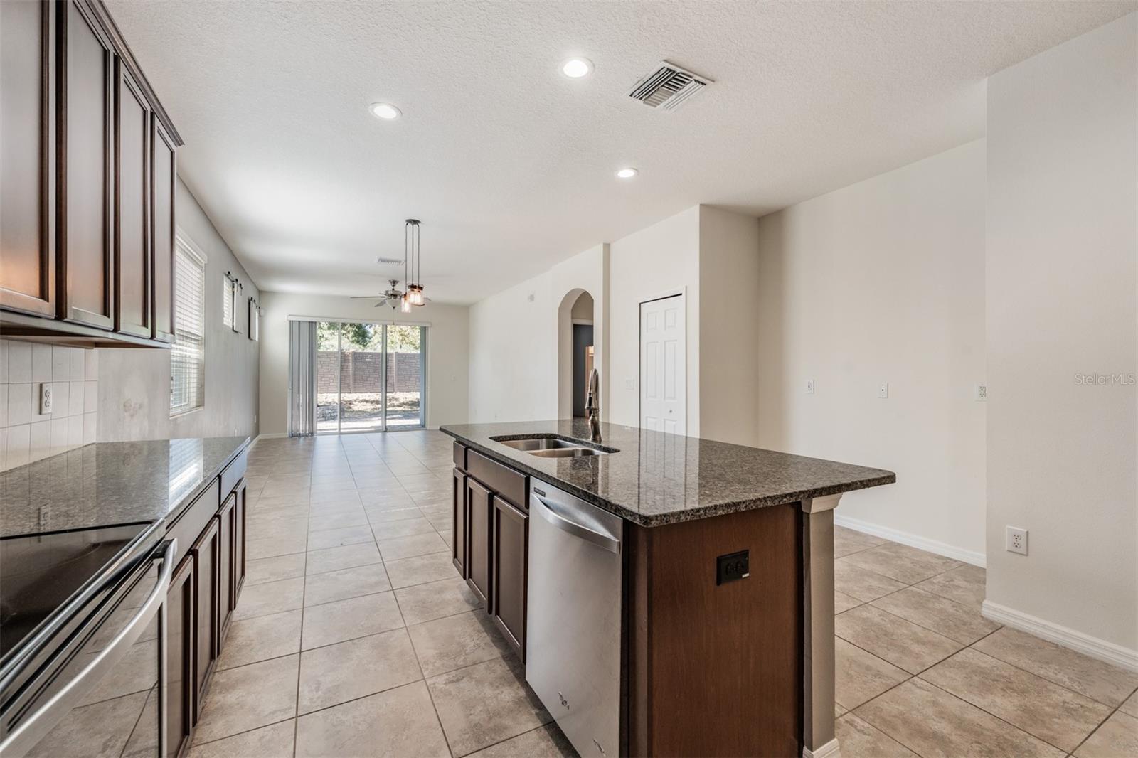 Kitchen - lots of counter top space and cabinets for storage, along with a pantry, Stainless Steel Appliances