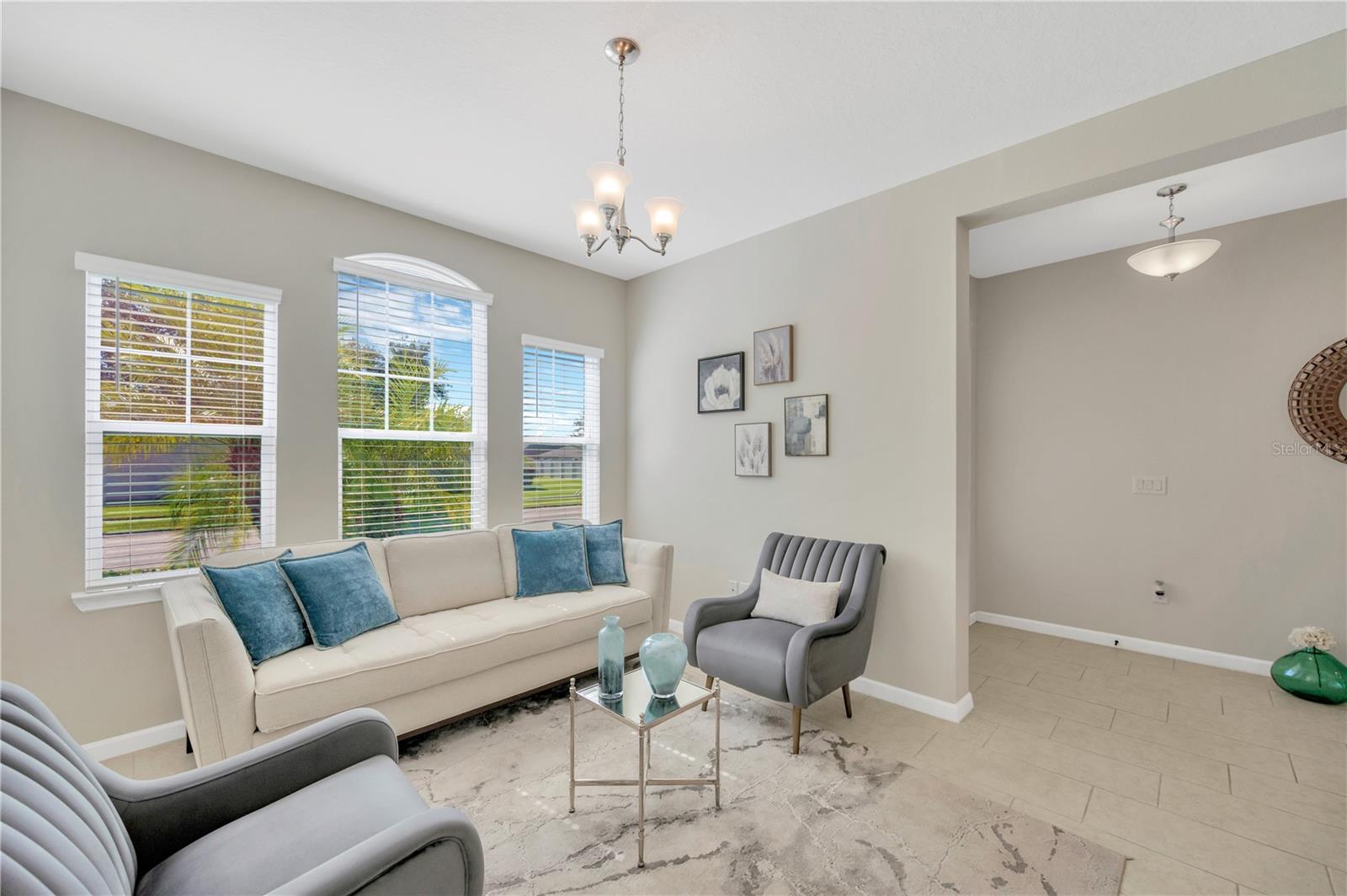 Front room office or den option