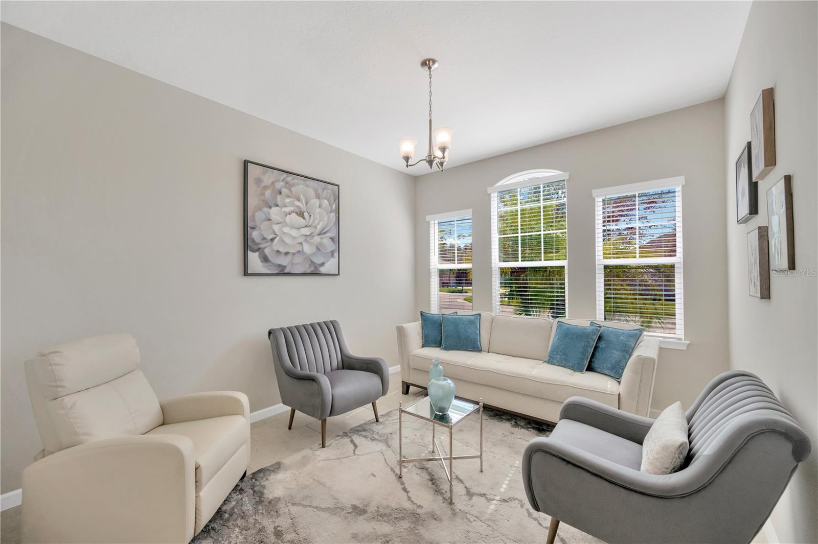 Front room office or den option view 2