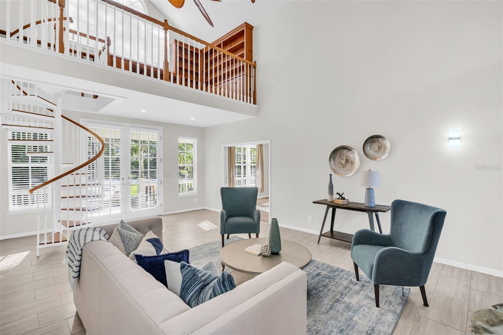 Open loft perfect for an office, library or bonus living space~