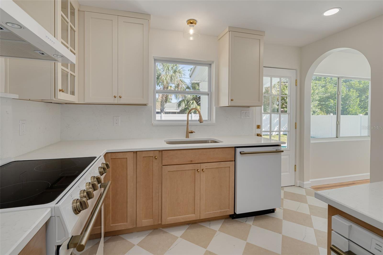 Backyard access from the kitchen