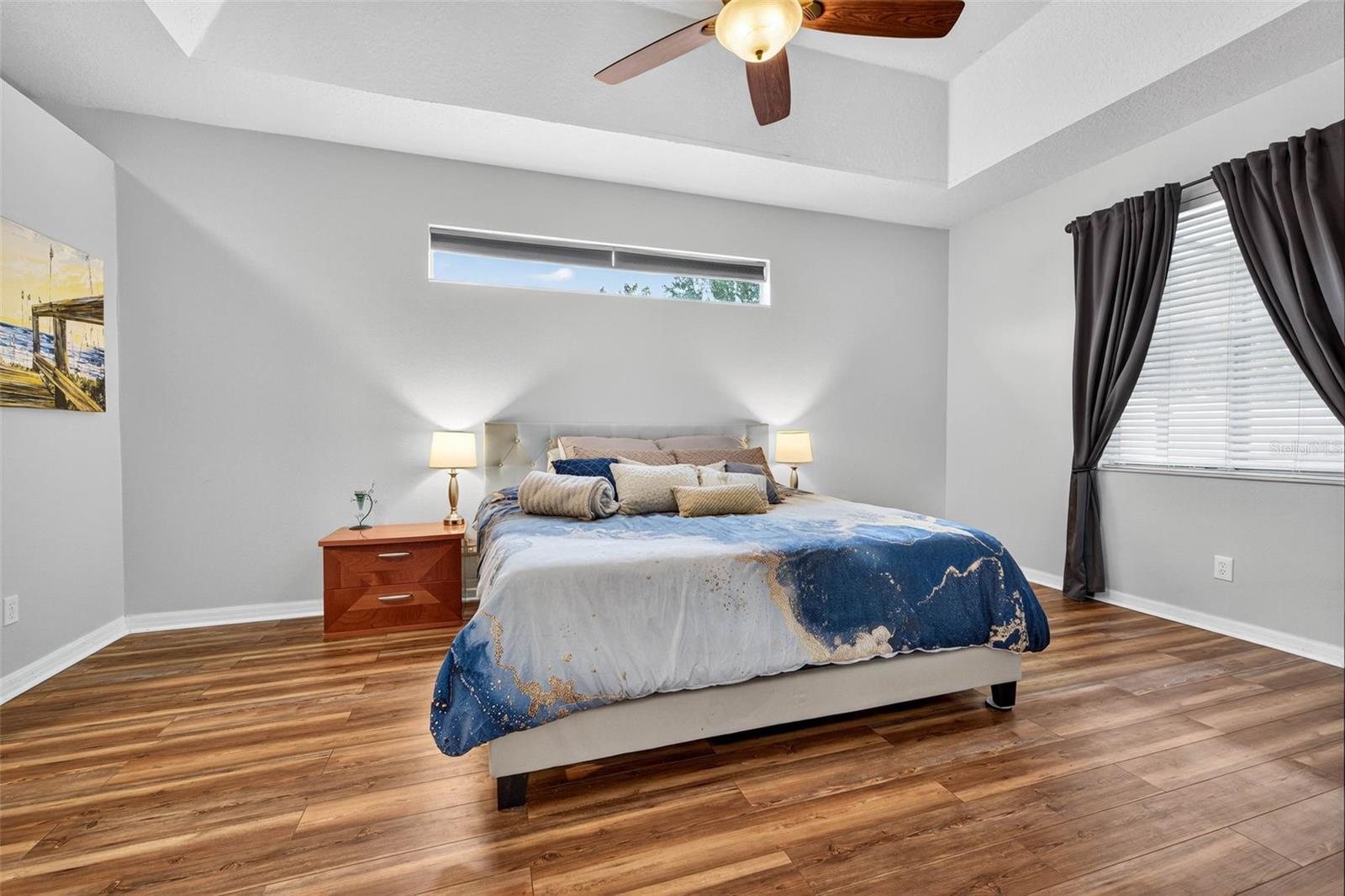 Primary Bedroom with LPV plank floors