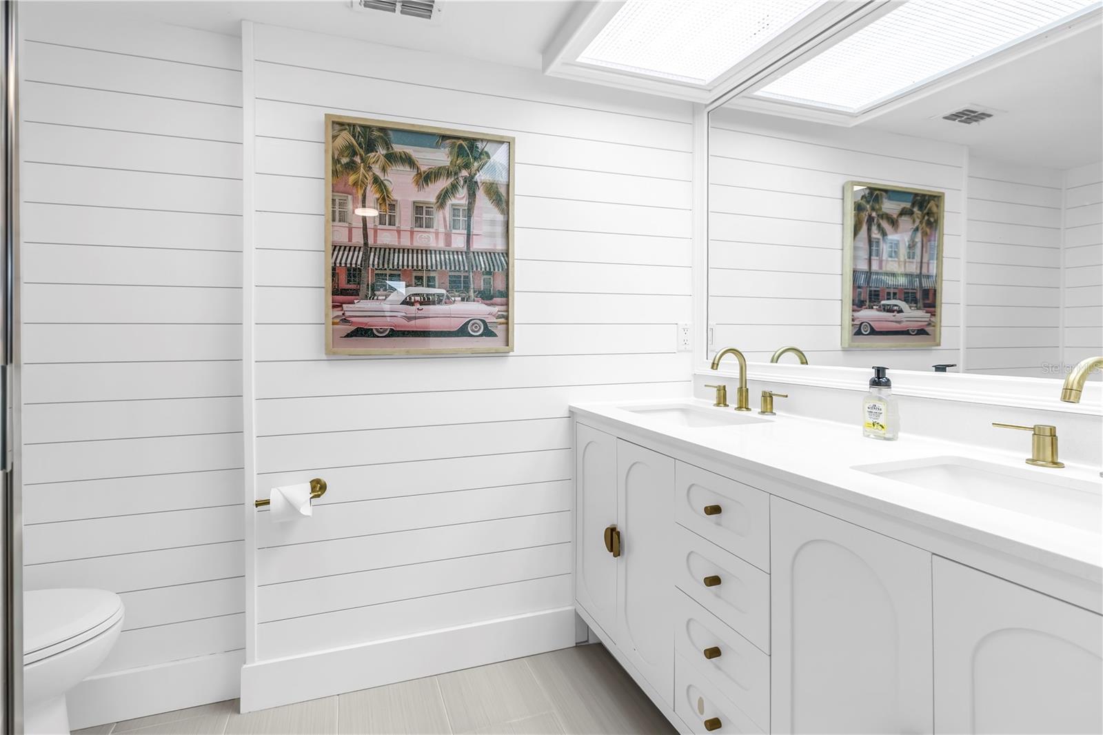 Shiplap accents in home.