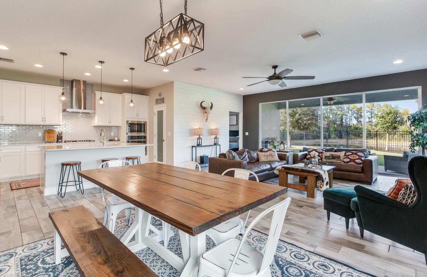 Dining / Kitchen / Great Room Combo - Conservation Views