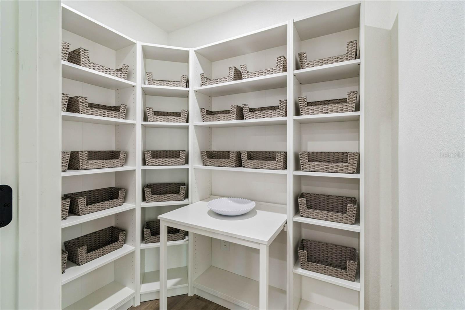 spacious walk in pantry