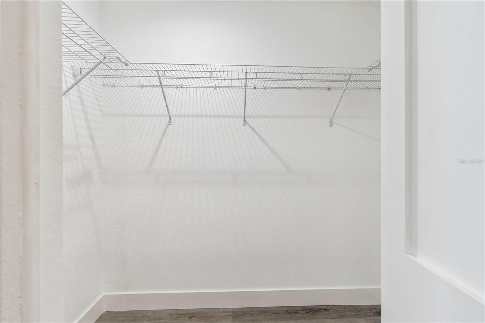 spacious walk-in closet