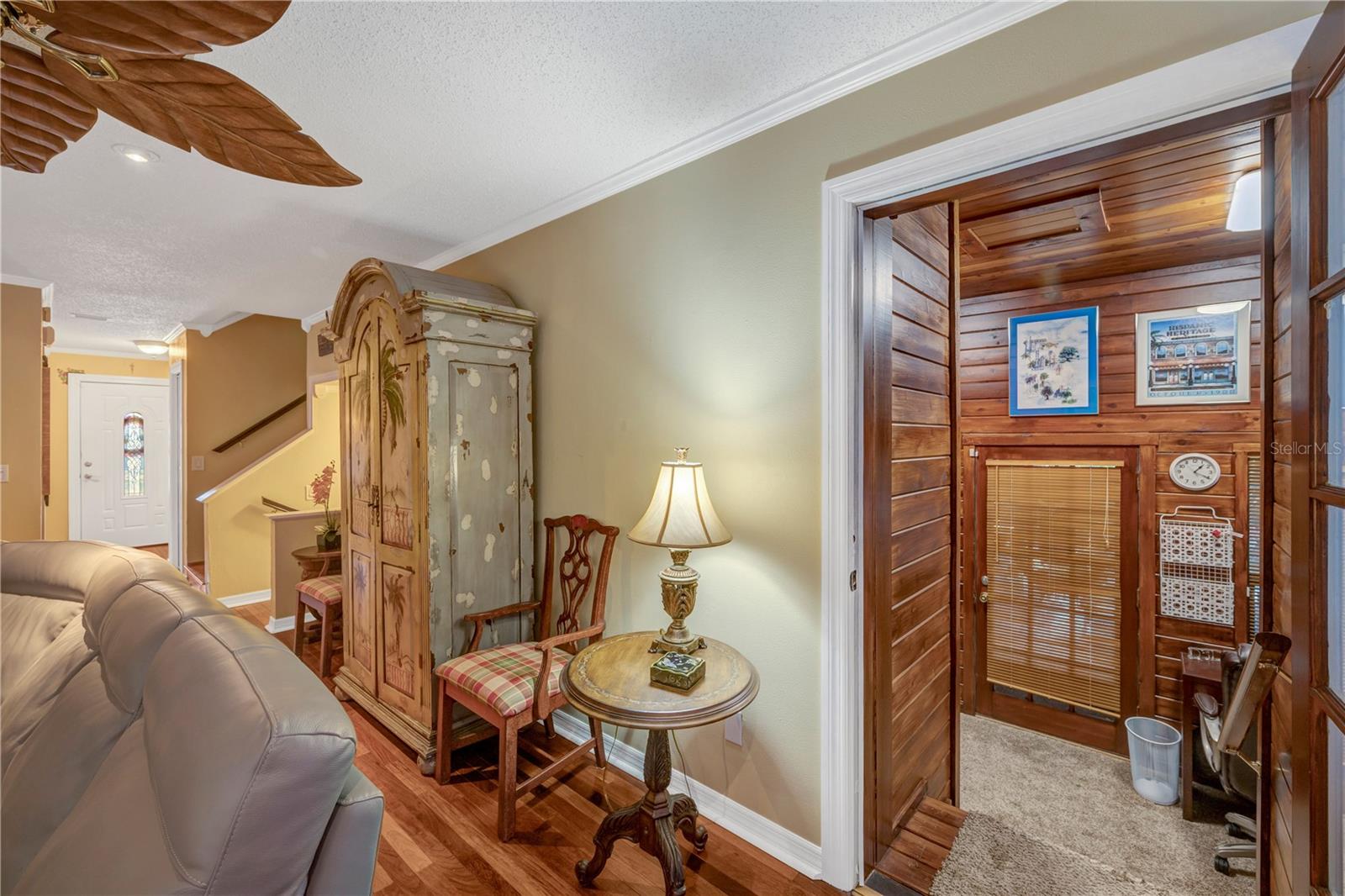 Living Room view of Den/Office to the right