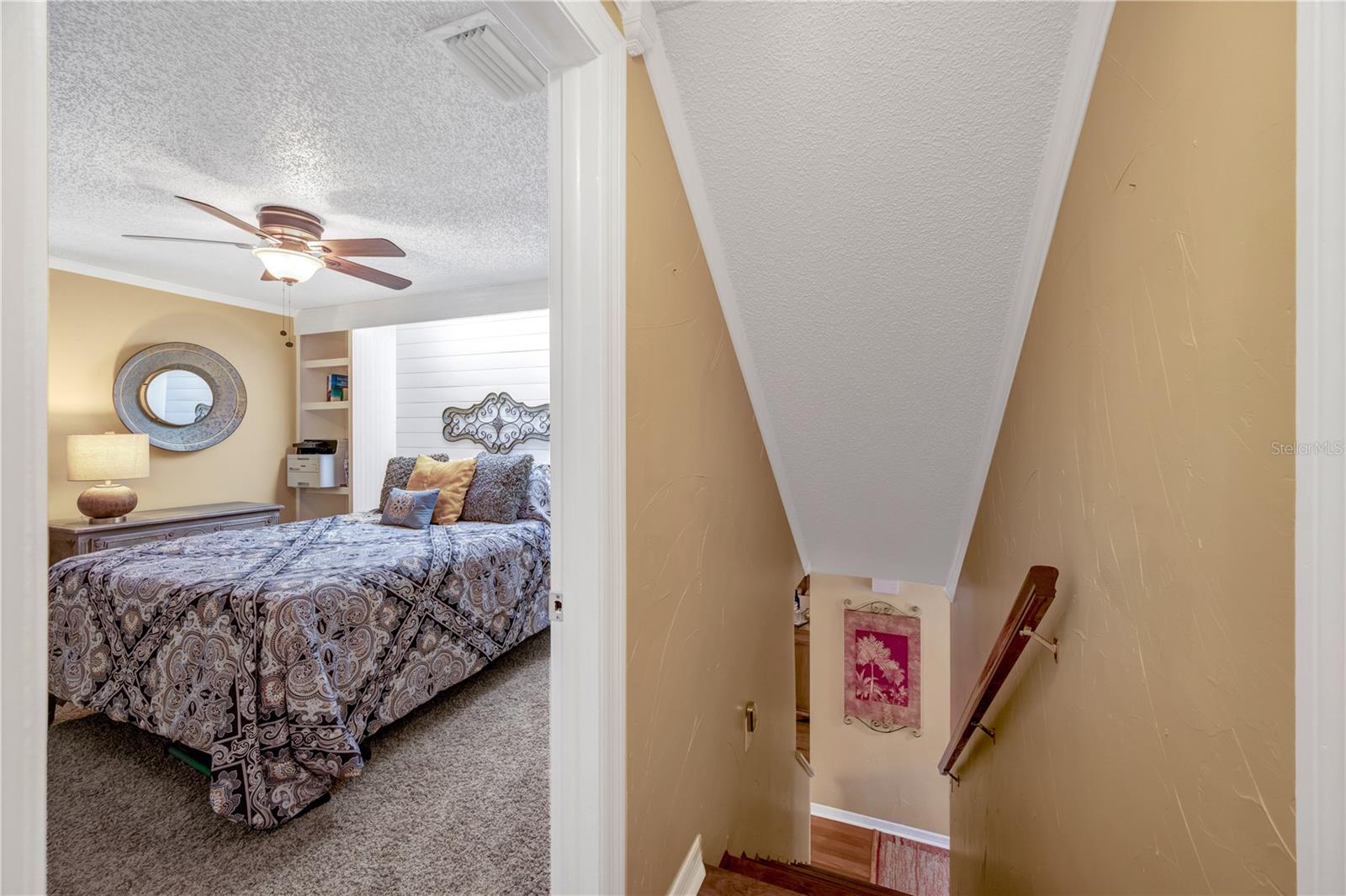 Upstairs - Bedroom 3 and view Down Stairs