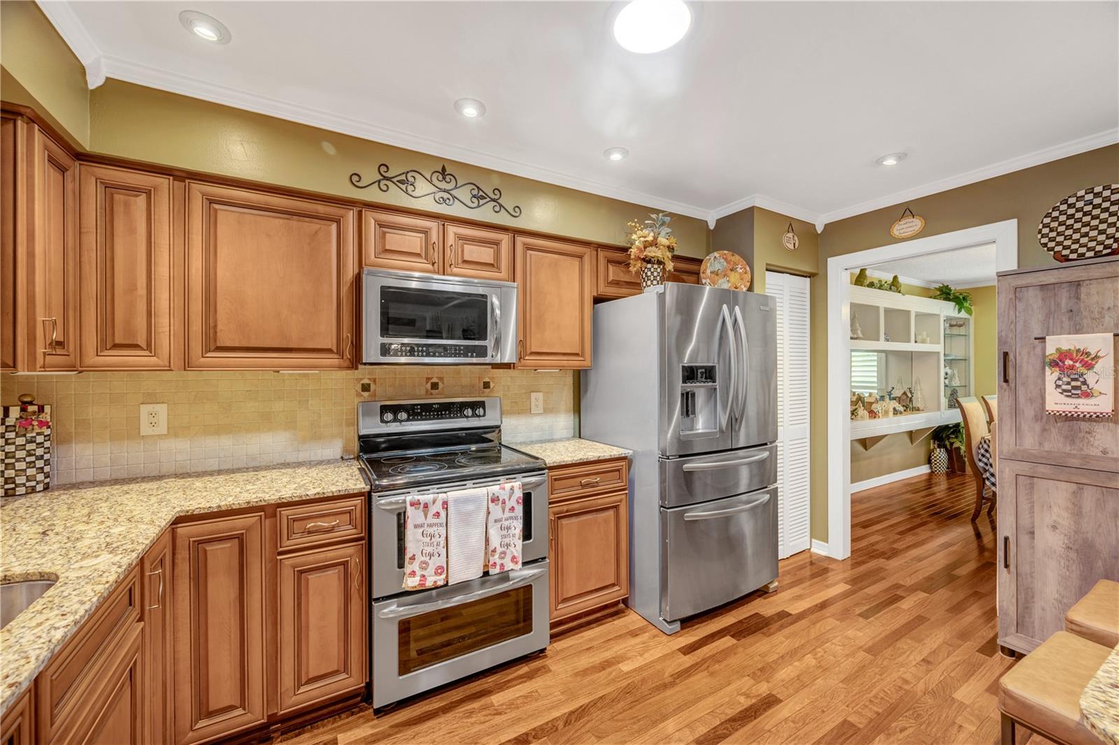 Kitchen with view into Formal Dining Room