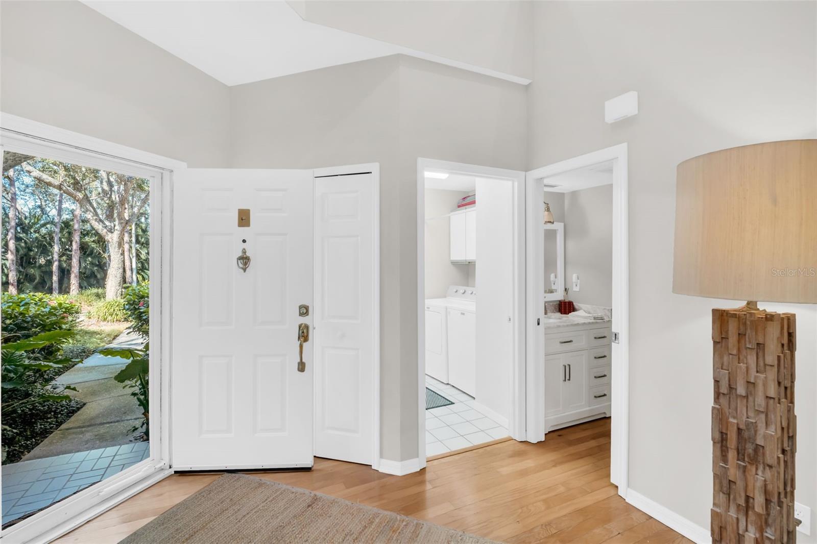 Entryway, Guest Powder Room and Laundry Room