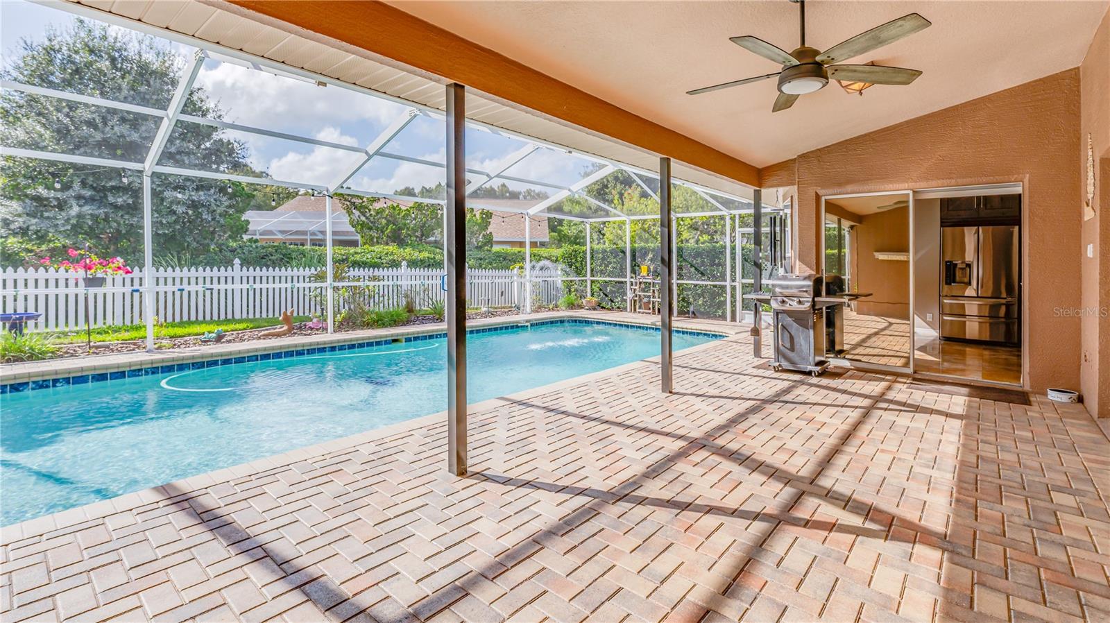 VIEW OF POOL FROM GREAT ROOM