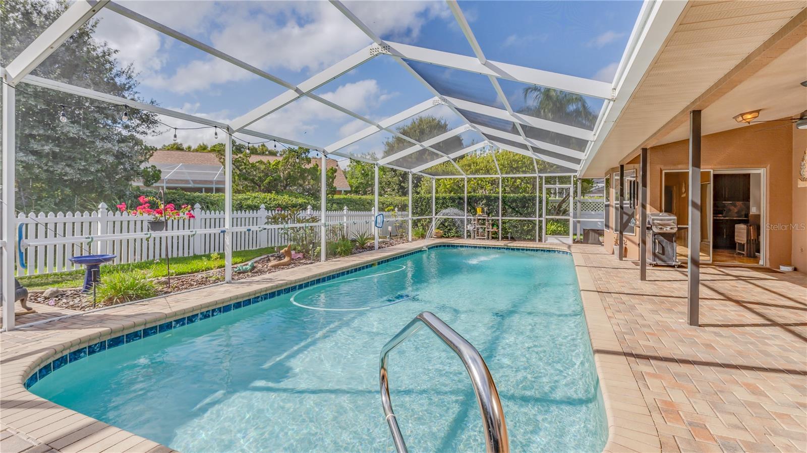 VIEW OF POOL FROM GREAT ROOM