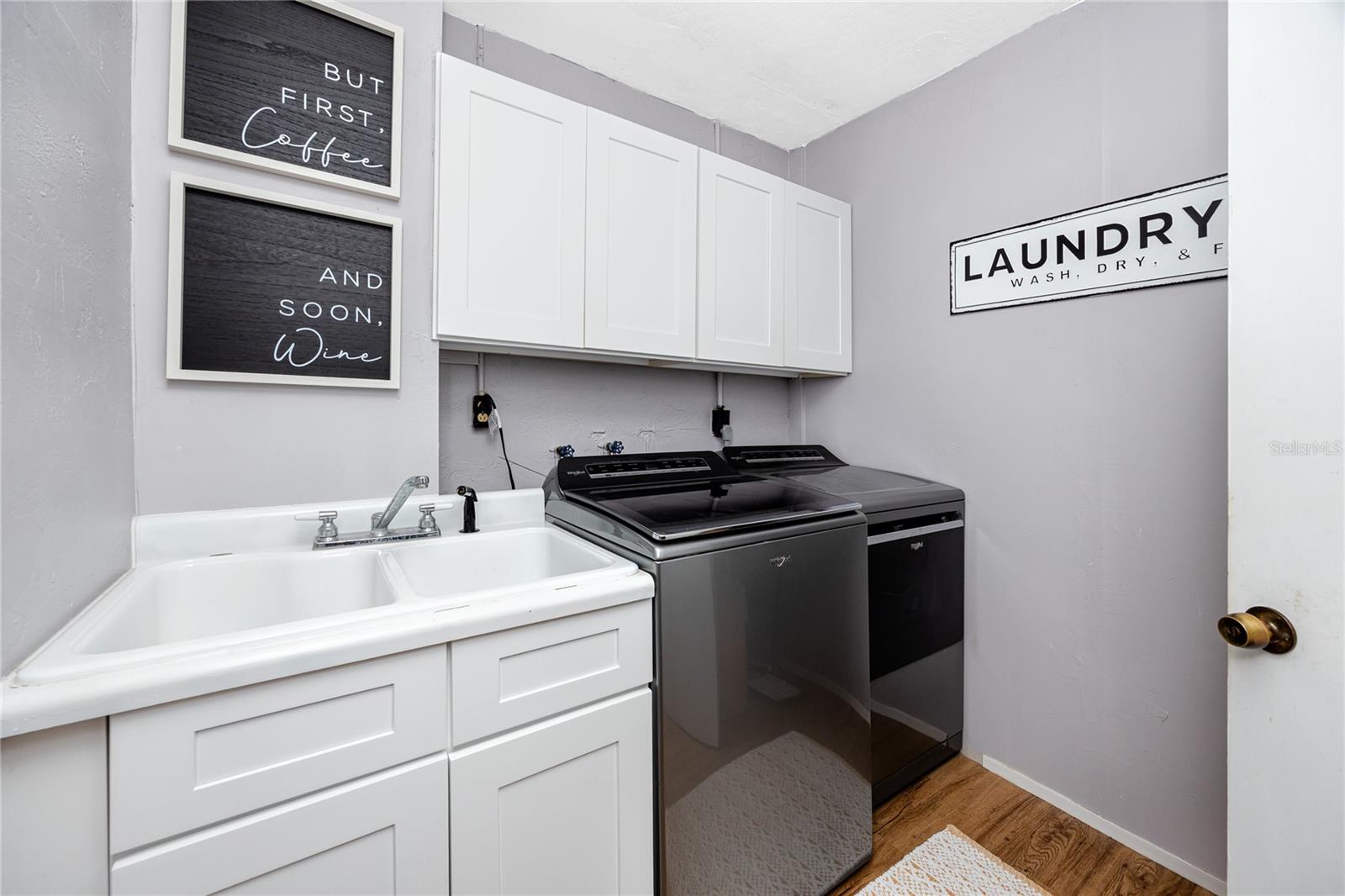 Separate Laundry area with AC