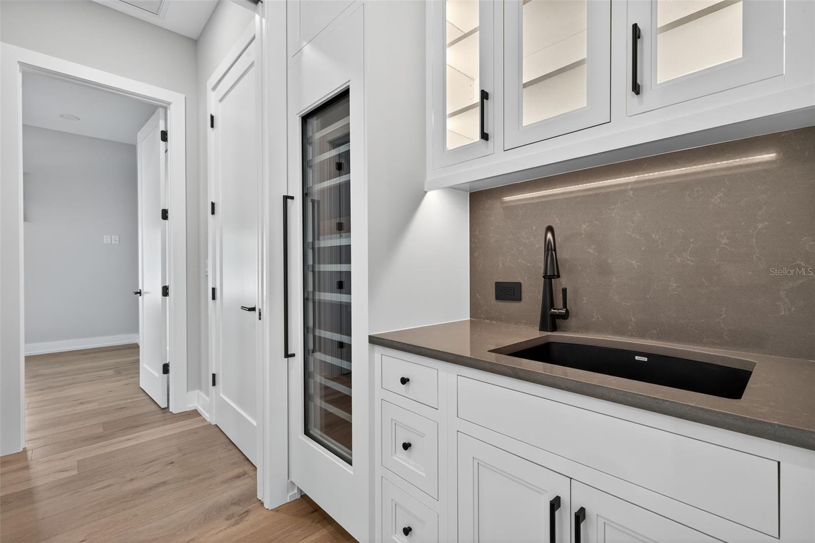 Wine Fridge and Wet Bar