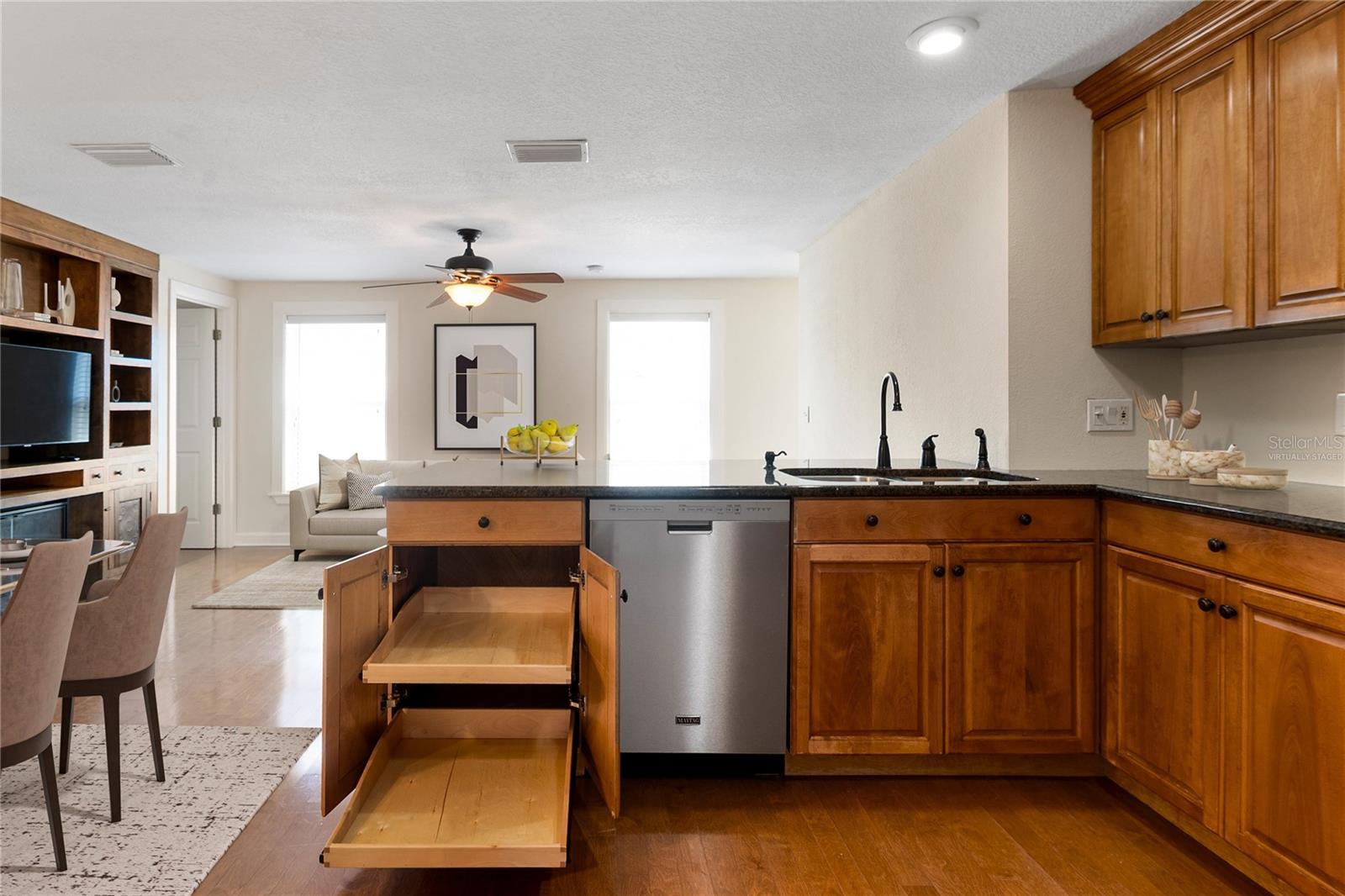 Virtually staged kitchen