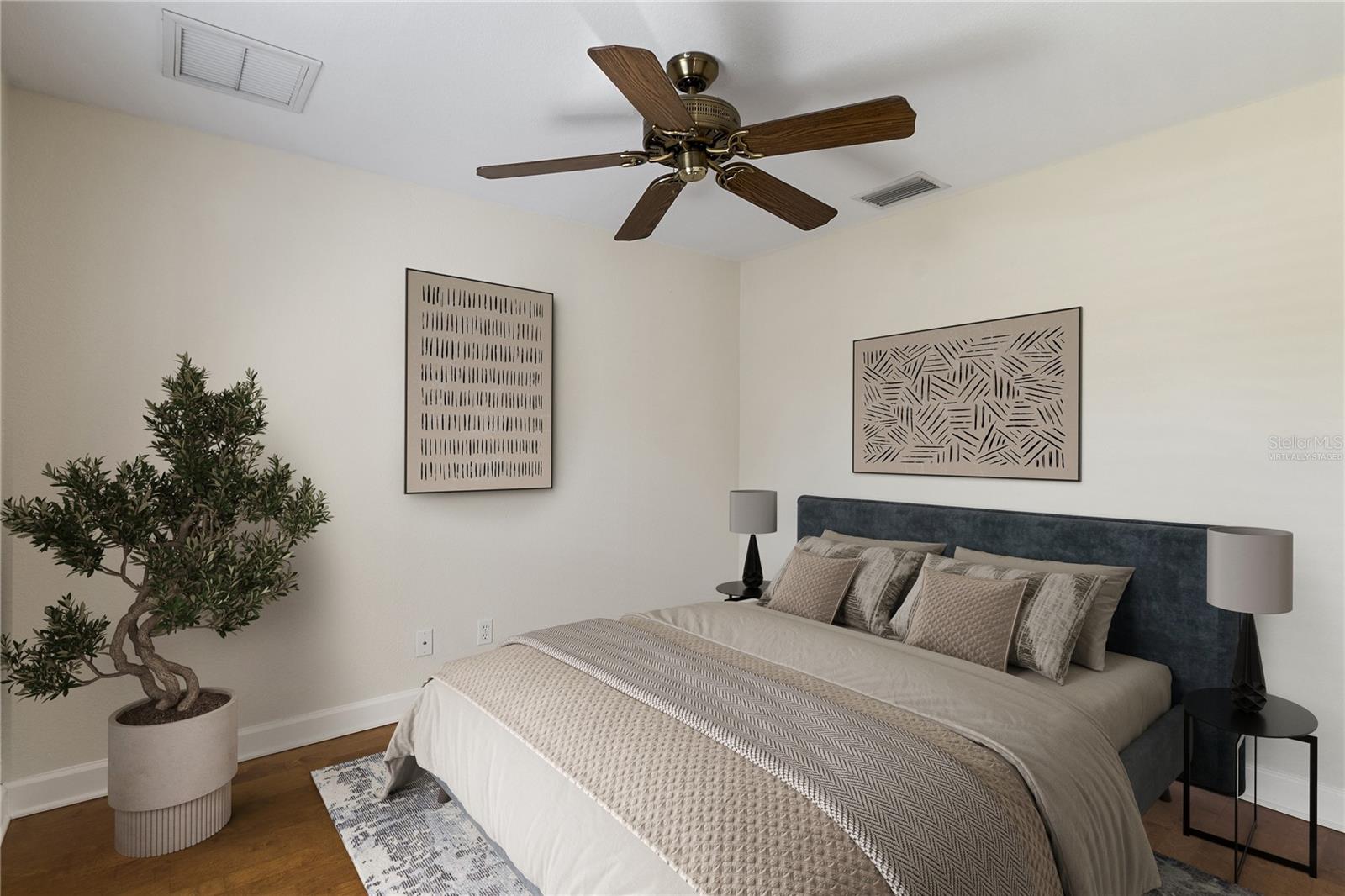 Virtually staged bedroom suite #2