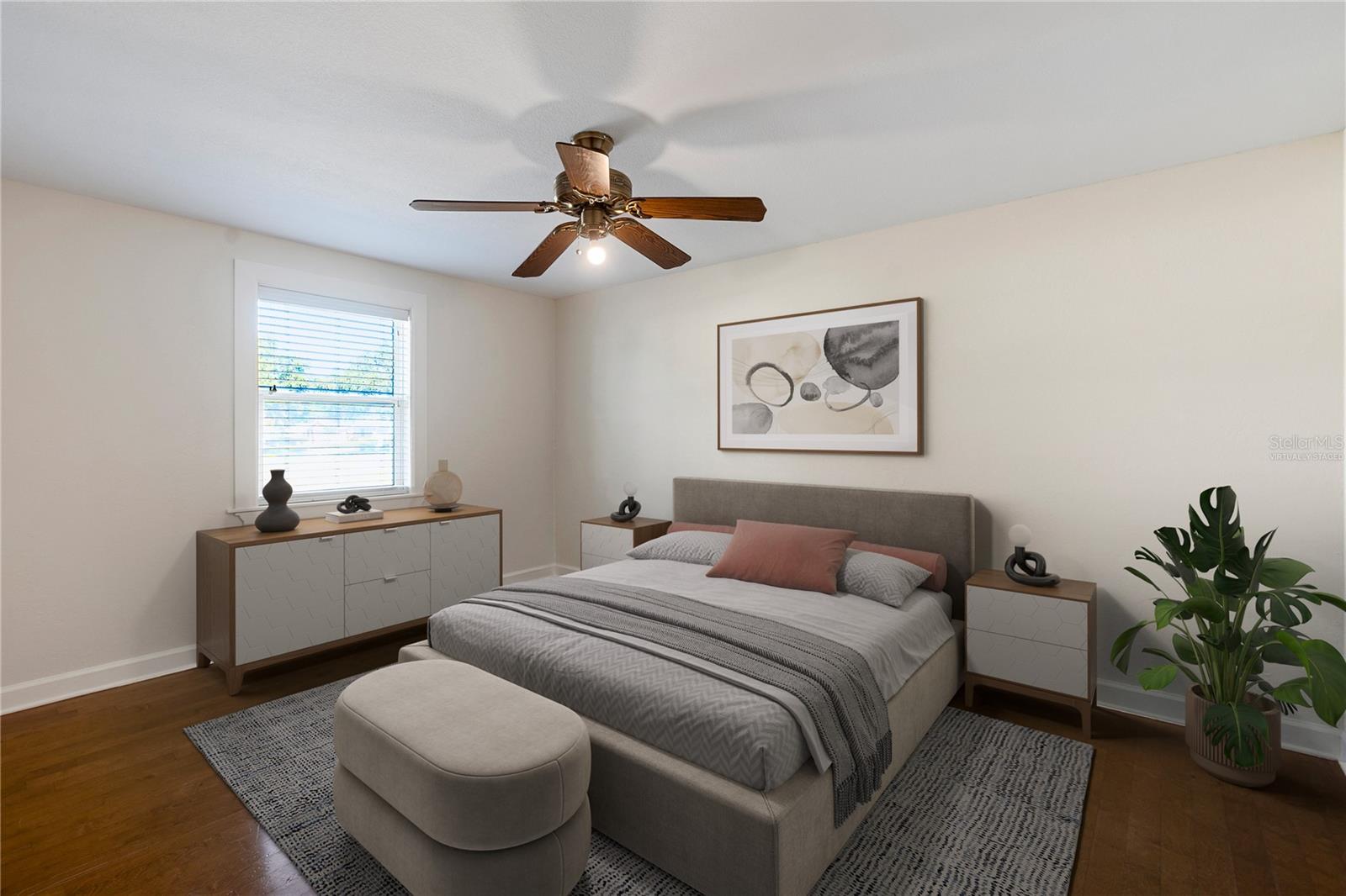 Virtually staged bedroom #3