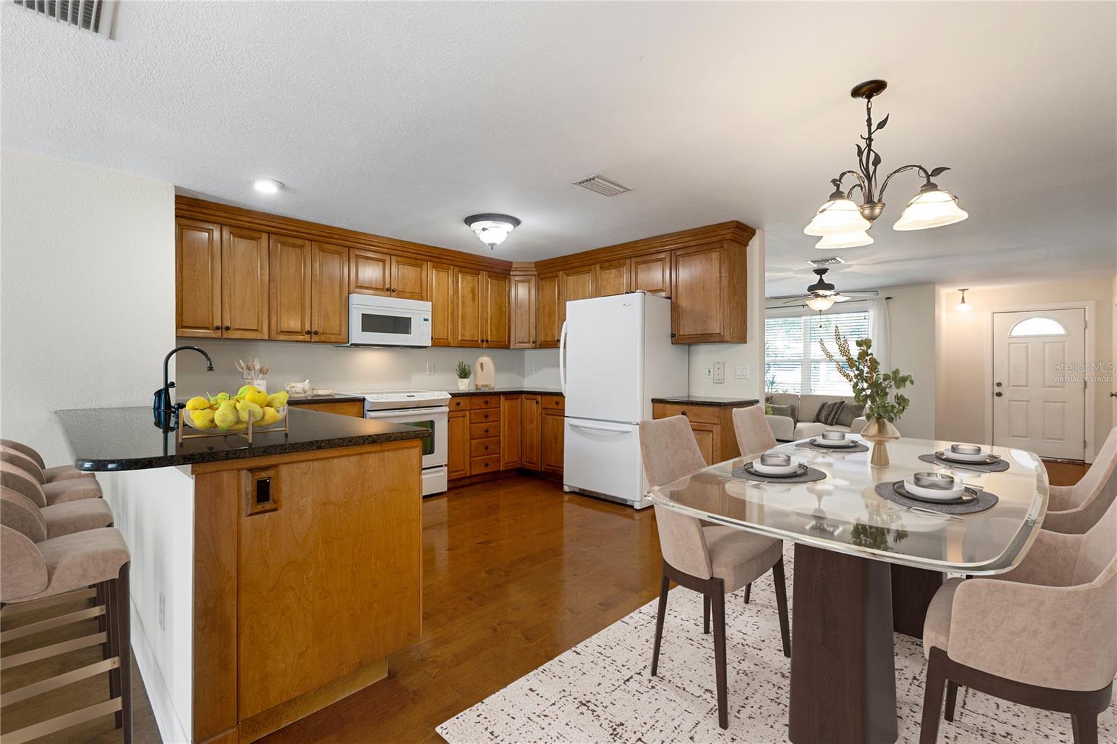 Virtually staged kitchen