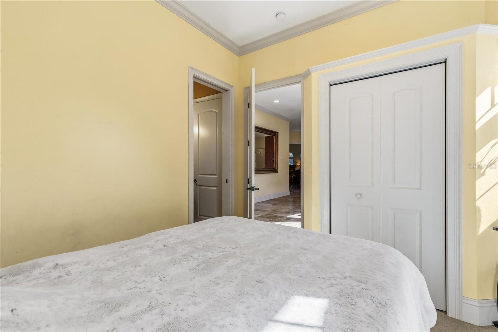 Bedroom with Pocket Door access to Bathroom