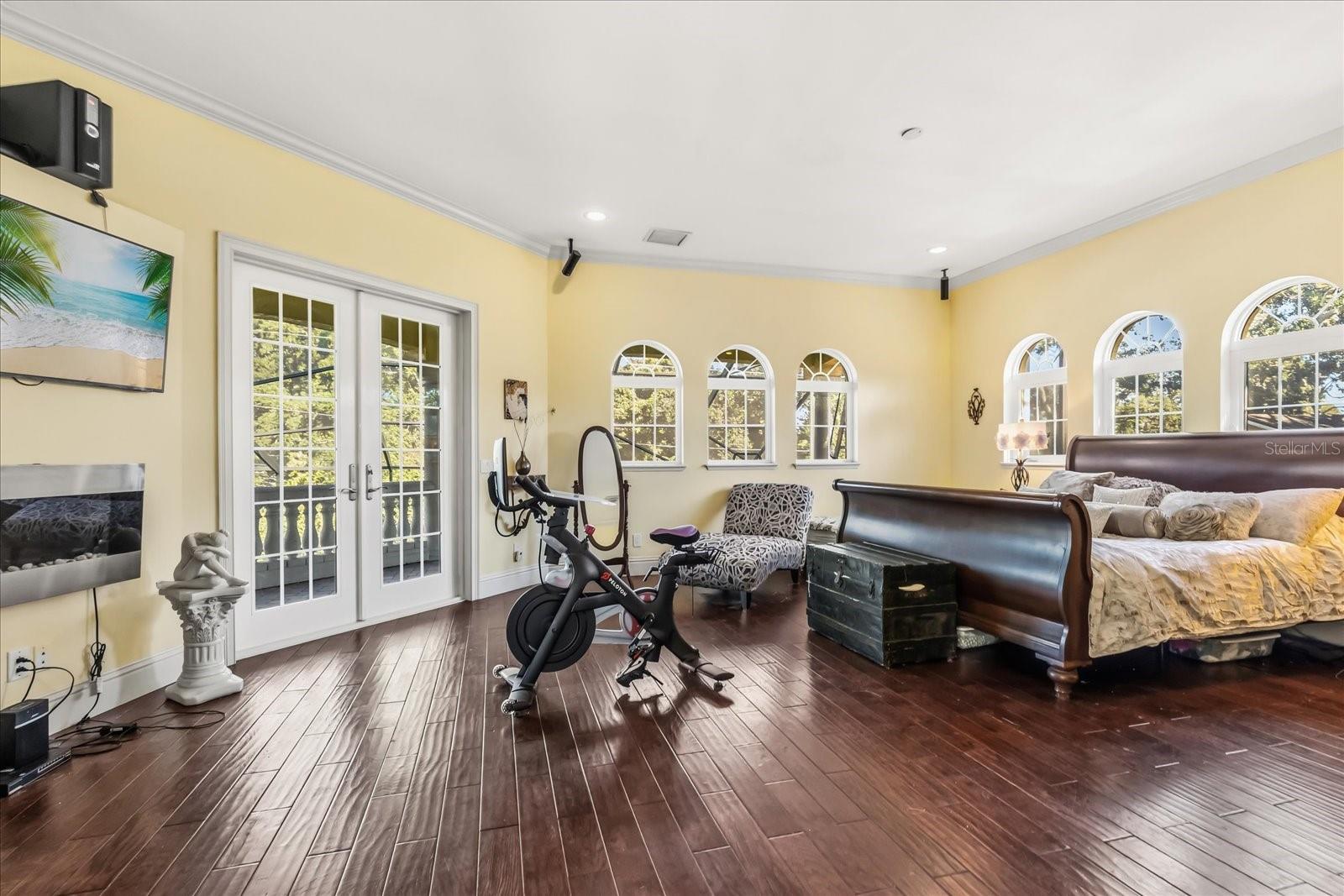 Spacious Master Bedroom with French Doors to backyard Balcony