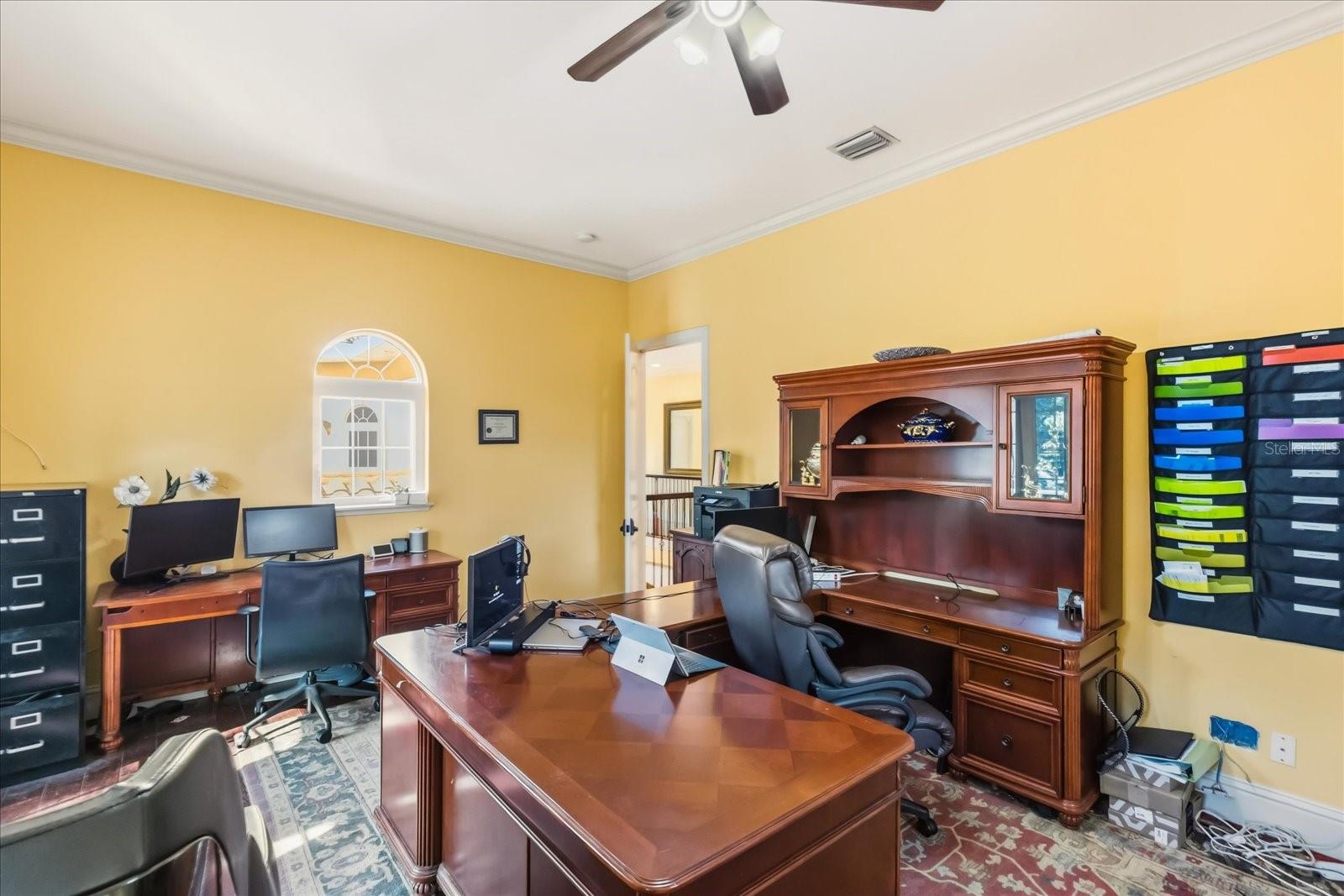 Bedroom with dual built in Closet (used as an office)