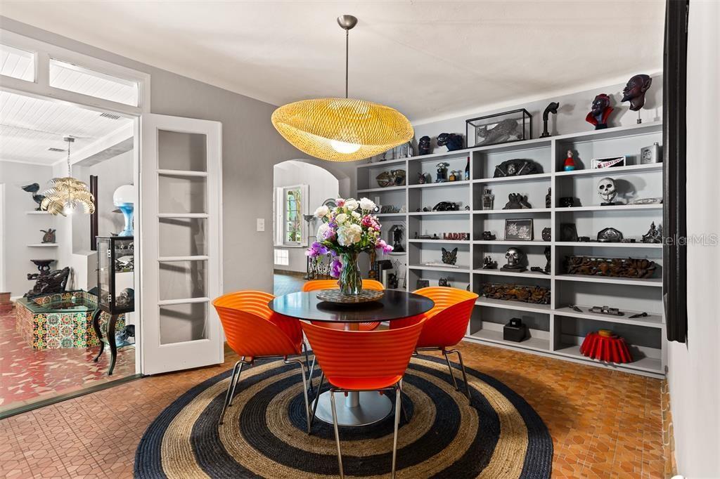 Dining Room with Custom Shelving