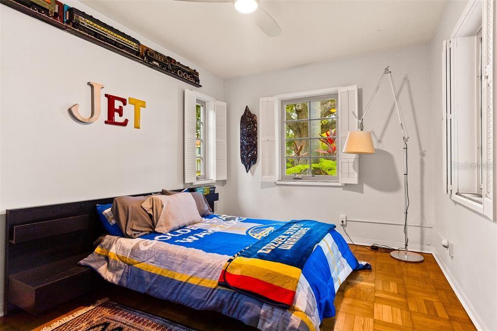 Third Bedroom with Original Parquet Flooring