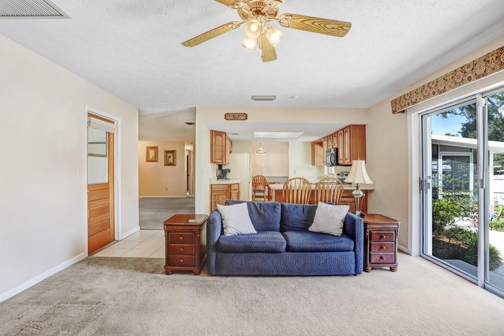 Family room looking back to the kitchen