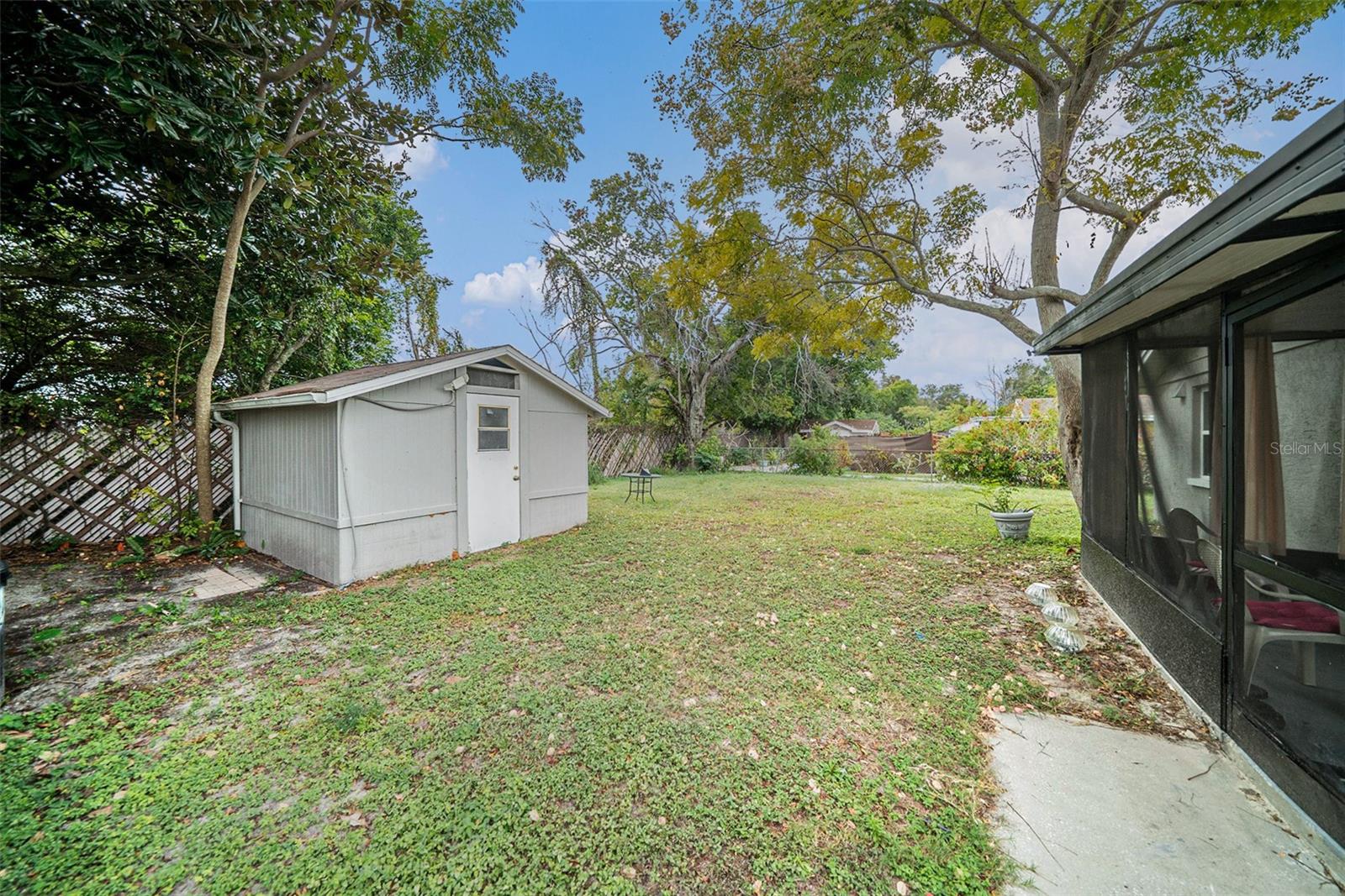 Backyard with shed