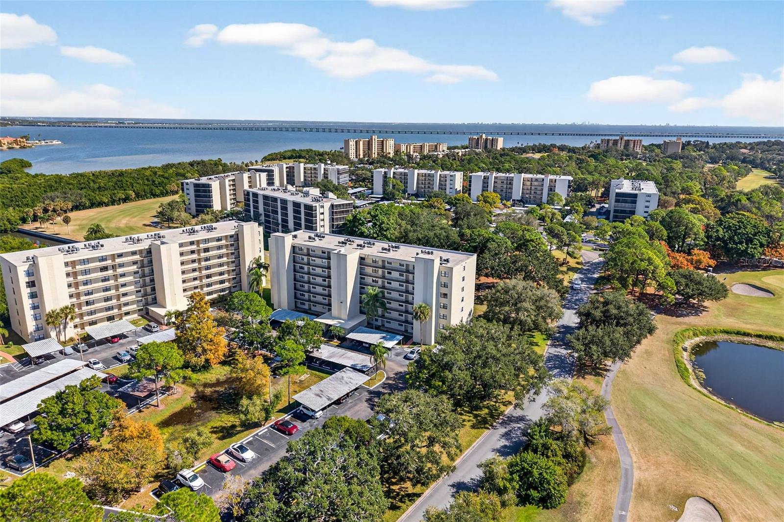 Aerial view of Cove Cay Village