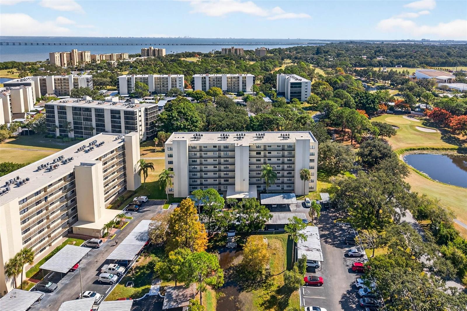 Aerial view of Cove Cay Village