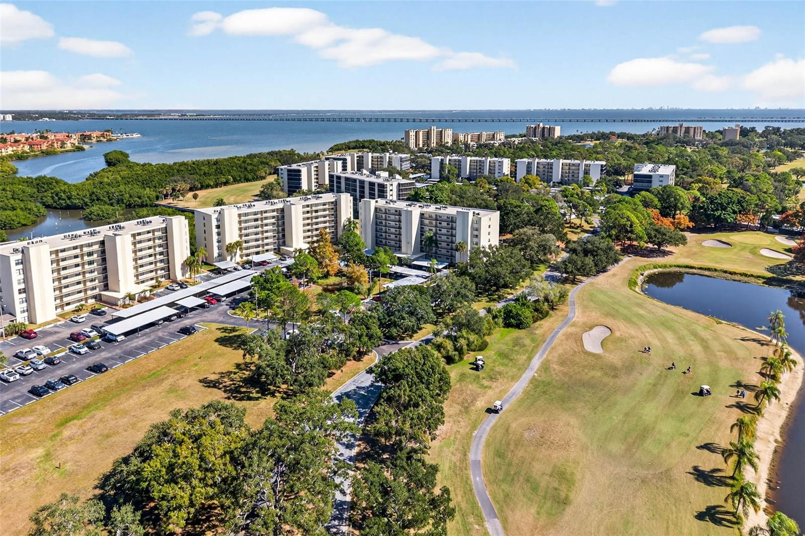 Aerial view of Cove Cay Village