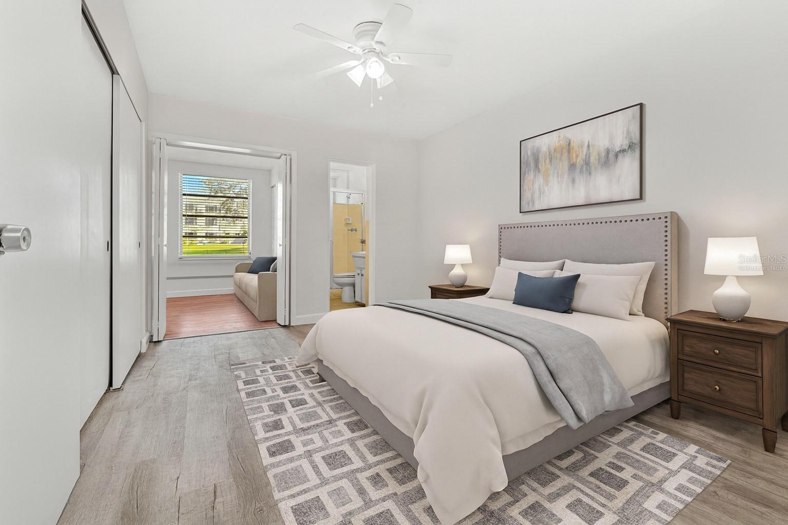 Virtually Staged Primary Bedroom