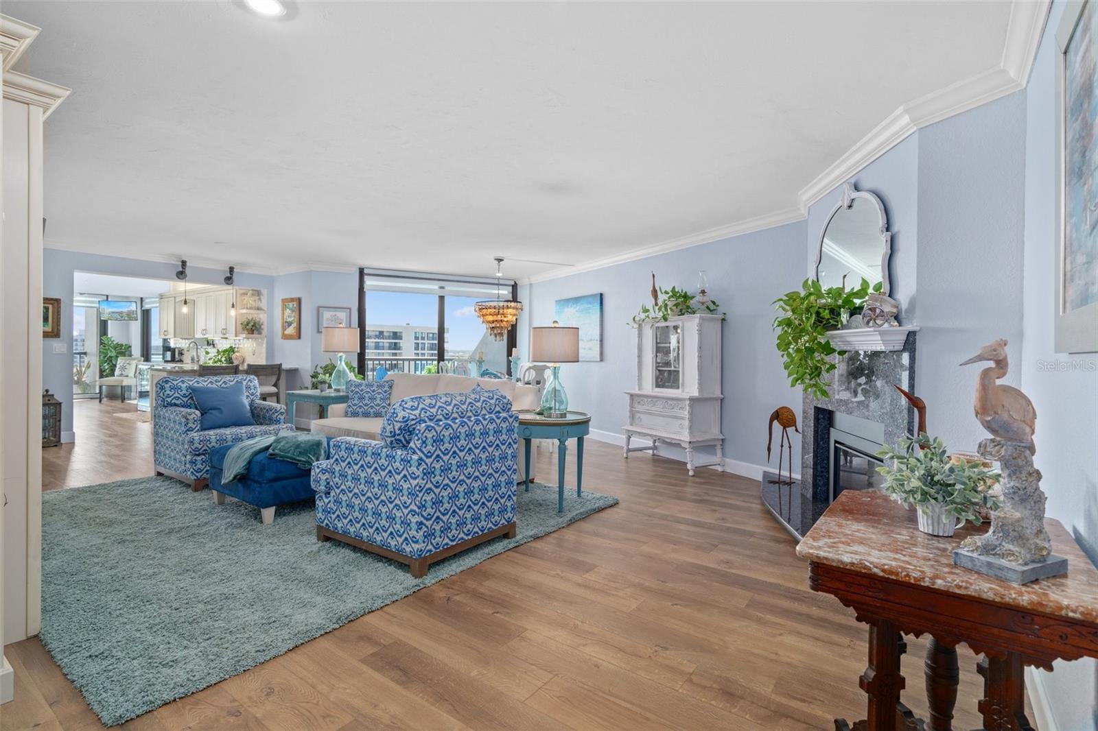 Bright and open spaces, doesn't feel like the average long narrow condo layout.