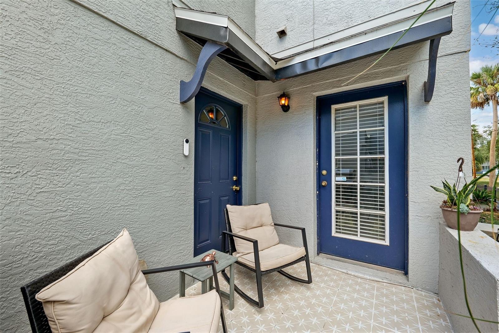 Back Patio with garage and living room access