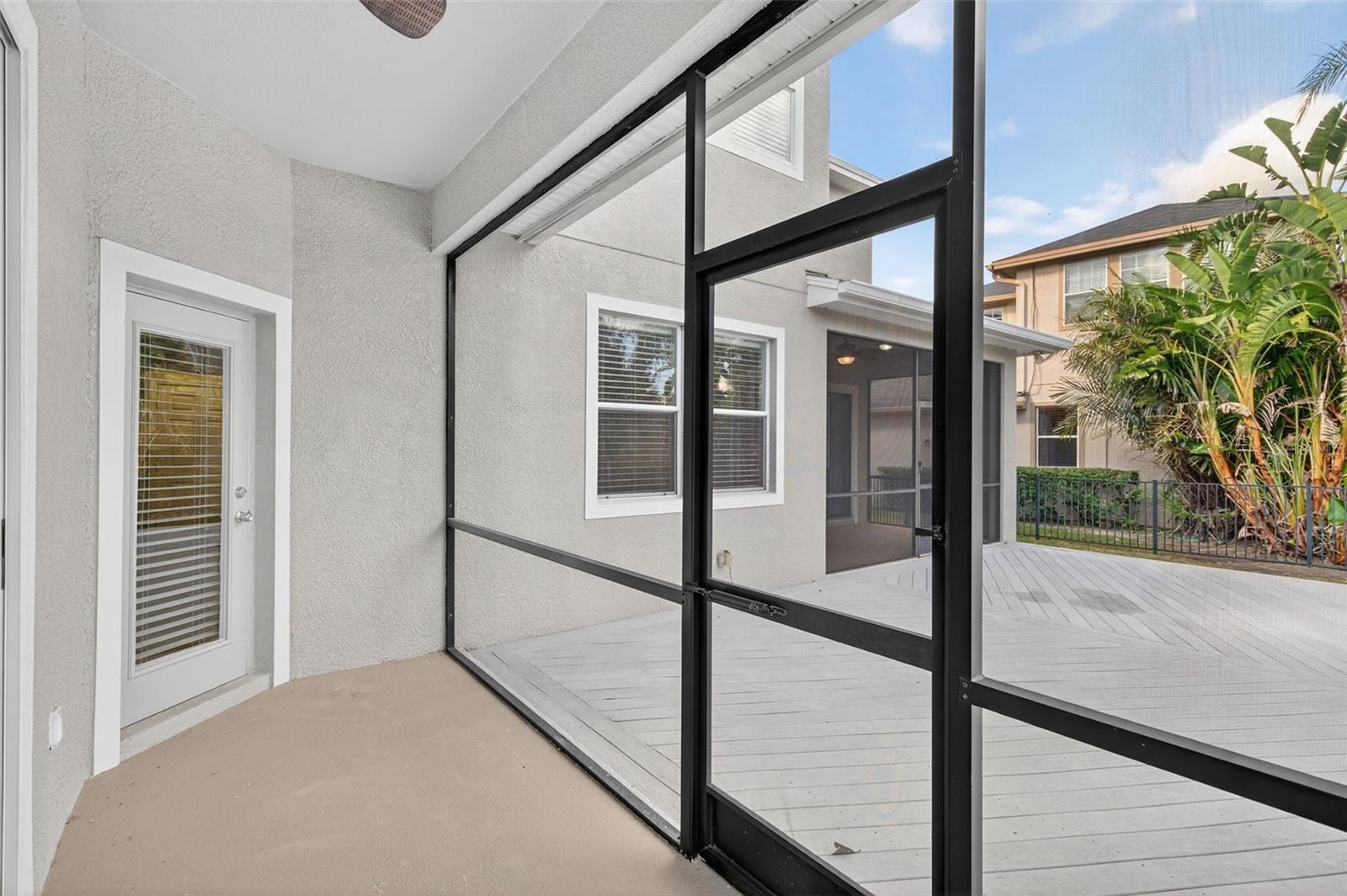 Private screen room for downstairs bedroom