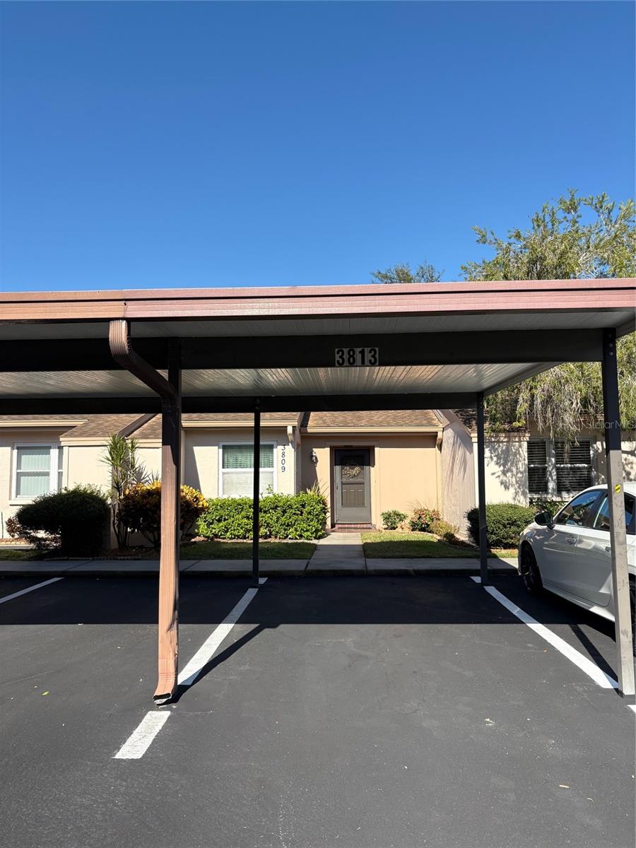 Covered, assigned parking spot