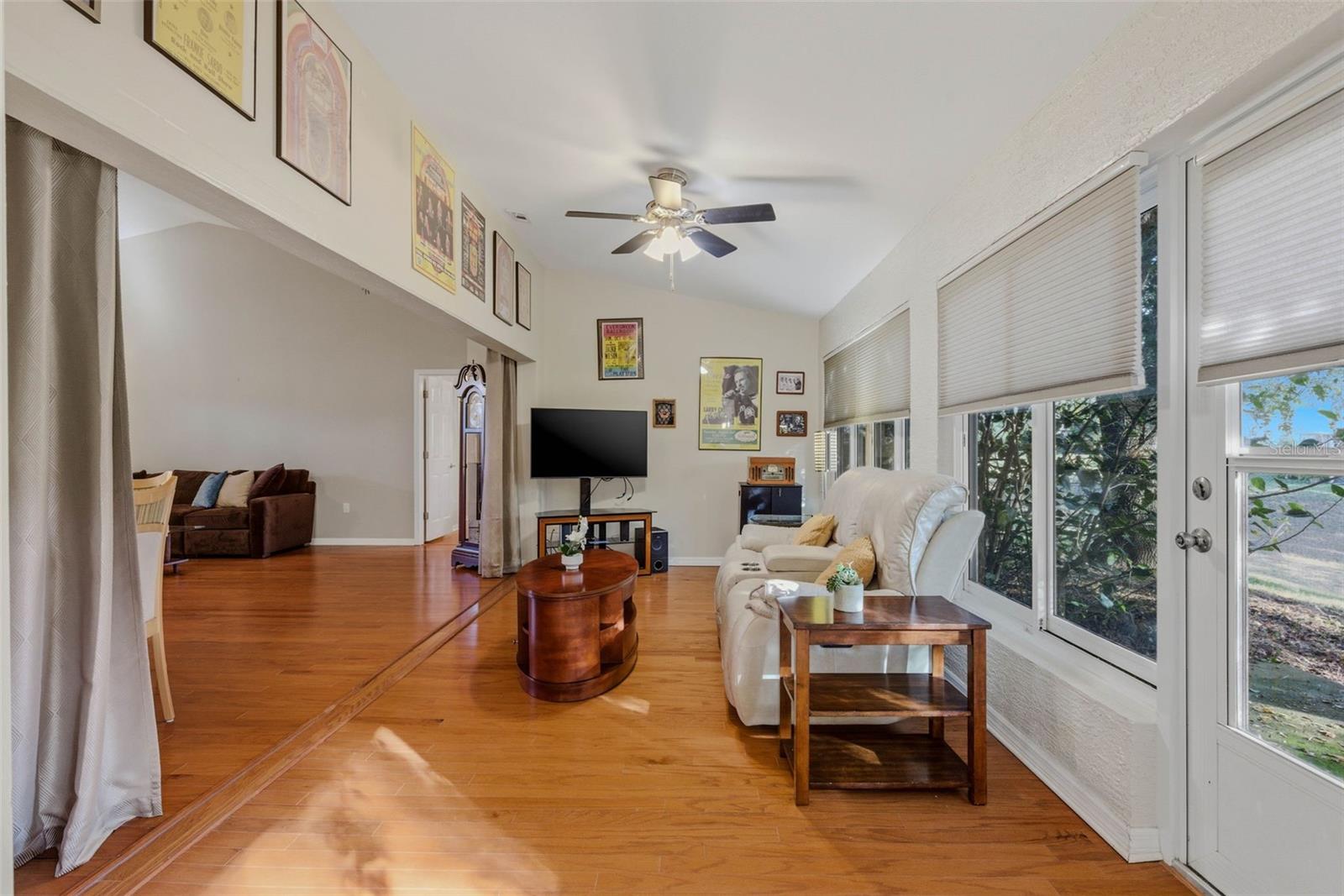 Flexible den area with convenient walk-out to the backyard.