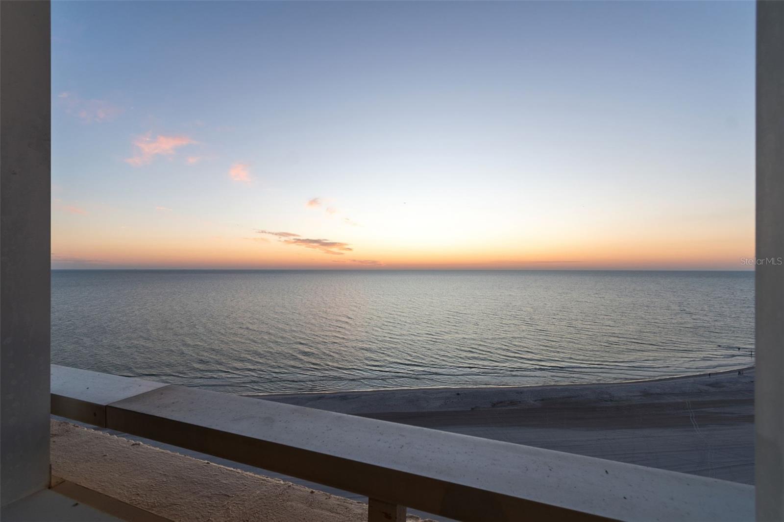 Beautiful Sunset Views Over the Gulf from your 26' Balcony