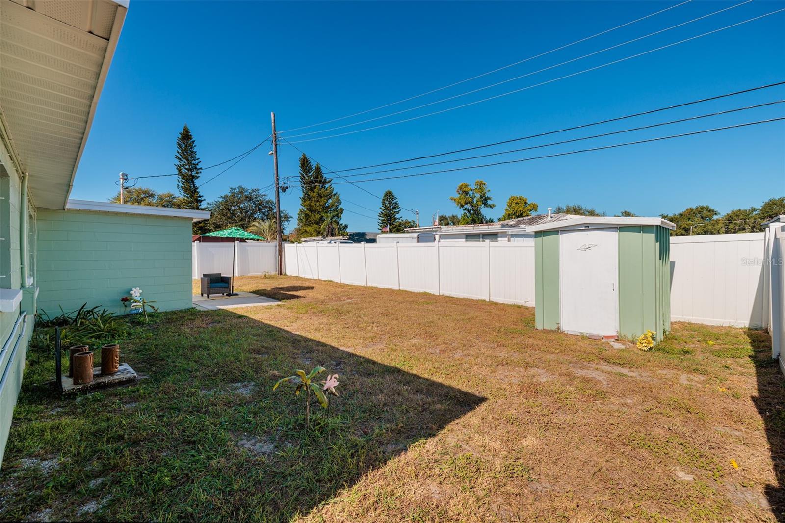 Shed & plenty of space in this large back yard.