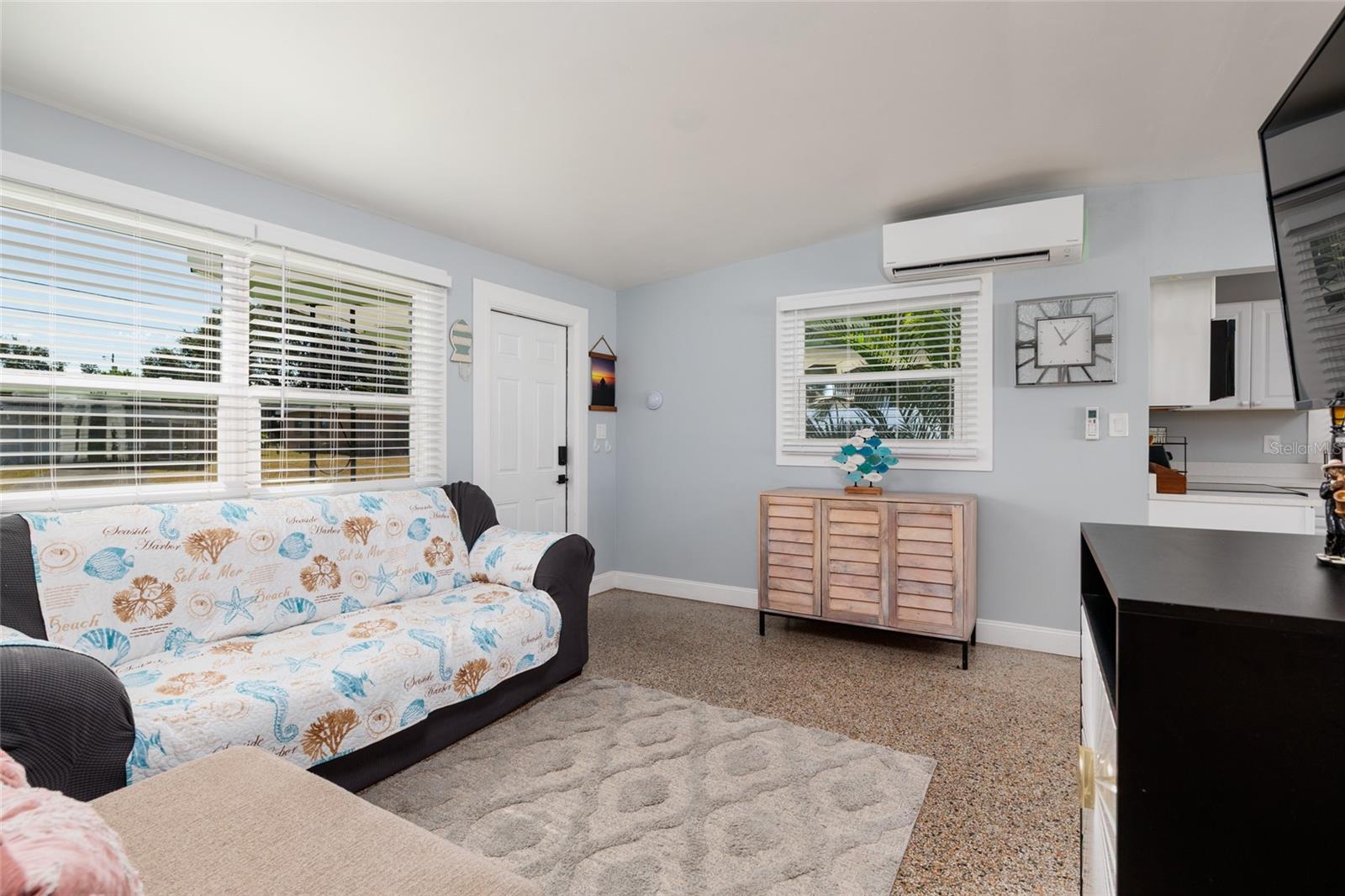 Living room. Double pane windows.