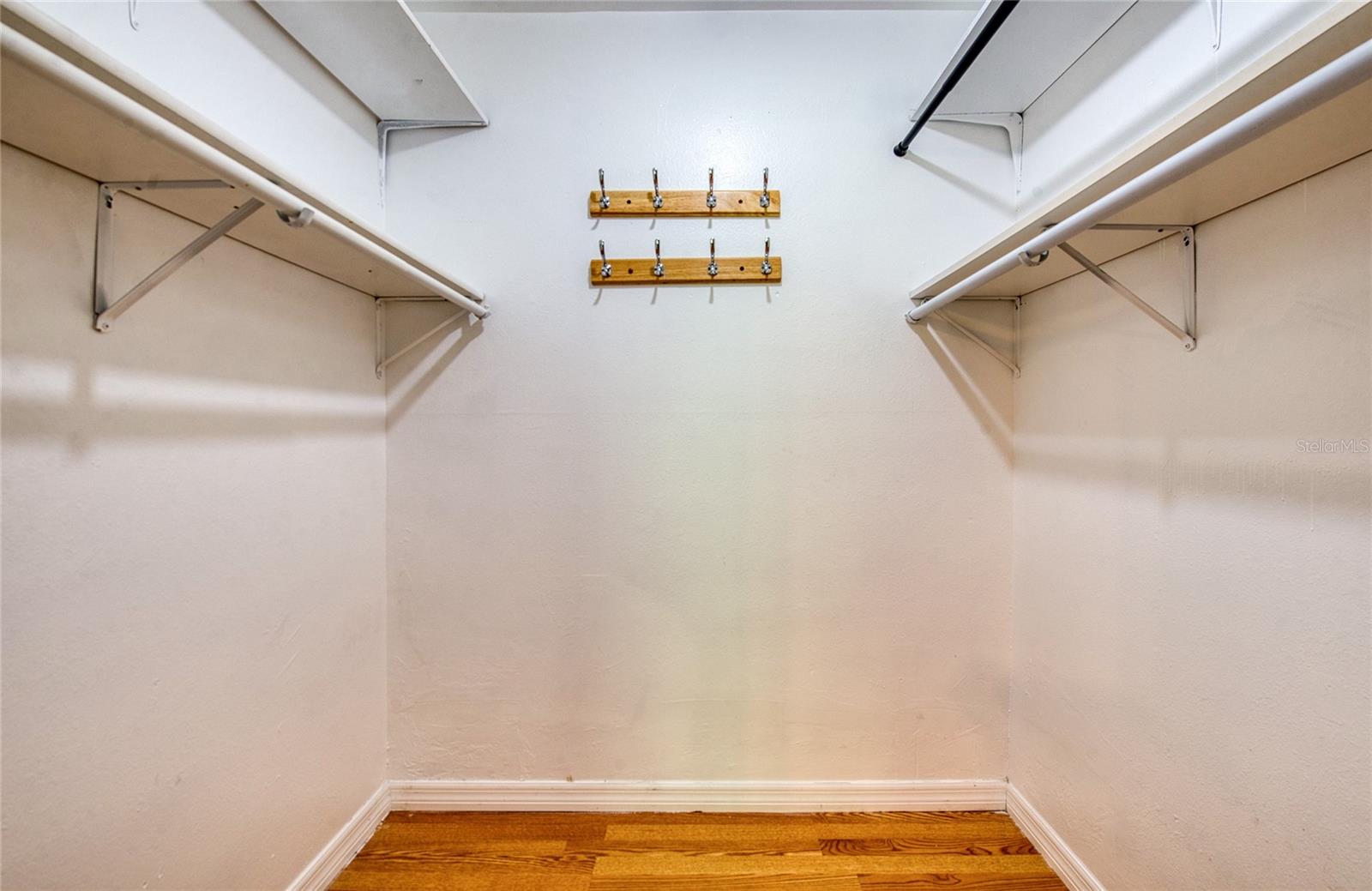 Walk-in closet in the primary bedroom