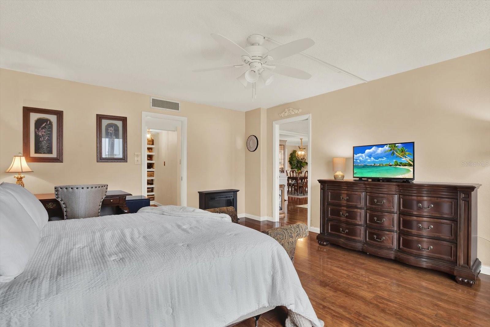 Primary bedroom with ensuite bathroom.