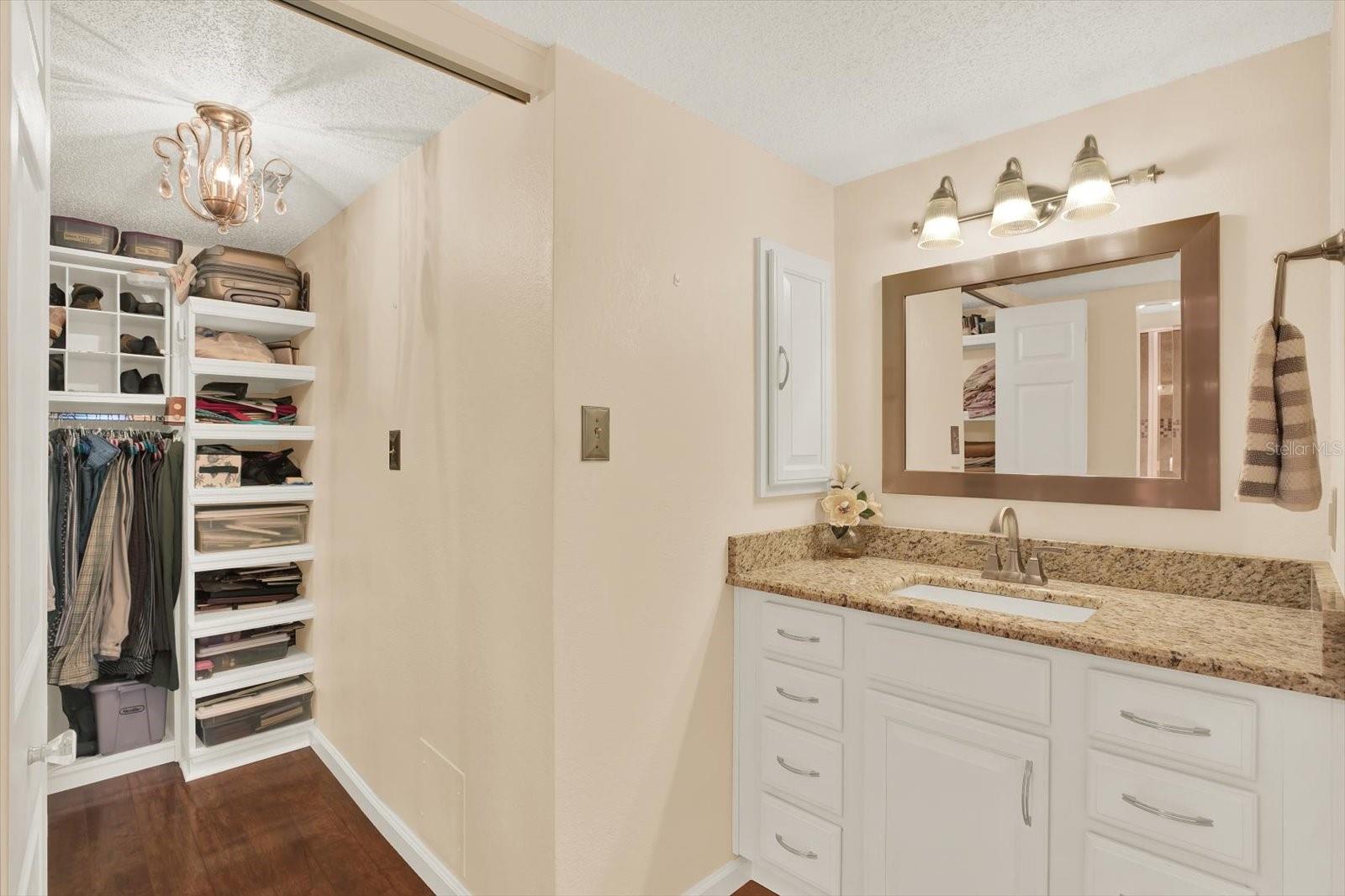 Primary walk-in closet.